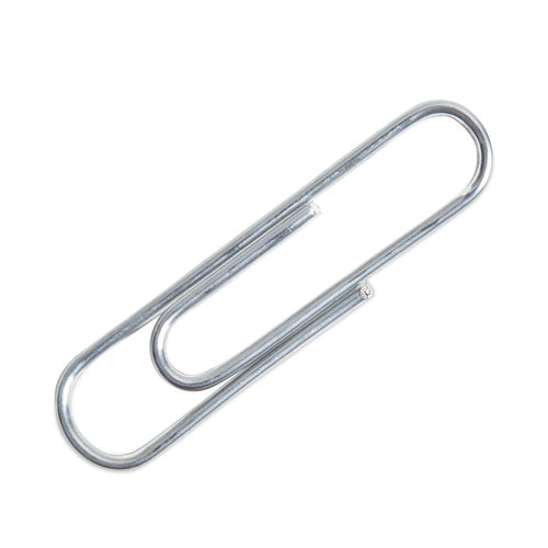 Image of U Brands Paper Clips, Medium, Vinyl-Coated, Silver, 200 Clips/Box, 5 Boxes/Pack