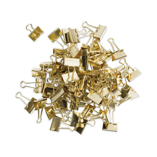 Image of U Brands Binder Clips, Medium, Gold, 72/Pack