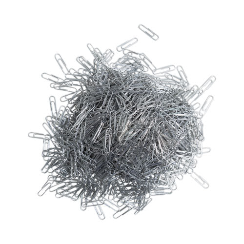Image of U Brands Paper Clips, Medium, Vinyl-Coated, Silver, 200 Clips/Box, 5 Boxes/Pack