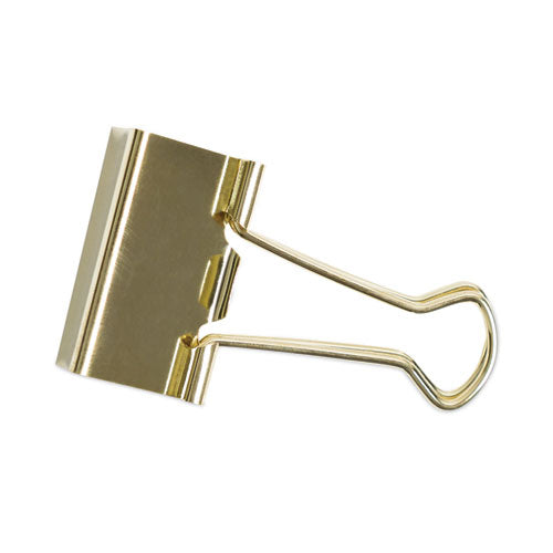 Image of U Brands Binder Clips, Medium, Gold, 72/Pack