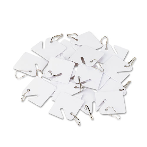 Image of SecurIT® Replacement Slotted Key Cabinet Tags, 1.63 x 1.5, White, 20/Pack