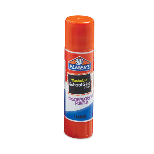 Image of Elmer's® Washable School Glue Sticks, 0.24 Oz, Applies Purple, Dries Clear, 4/pack