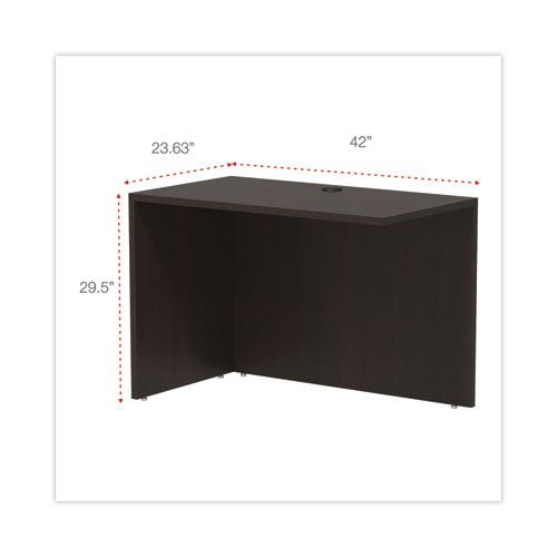 Image of Alera® Alera Valencia Series Reversible Return/Bridge Shell, 42w x 23.63d x 29.5, Espresso