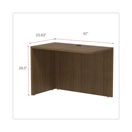 Image of Alera® Alera Valencia Series Reversible Return/Bridge Shell, 42w x 23.63d x 29.5h, Modern Walnut