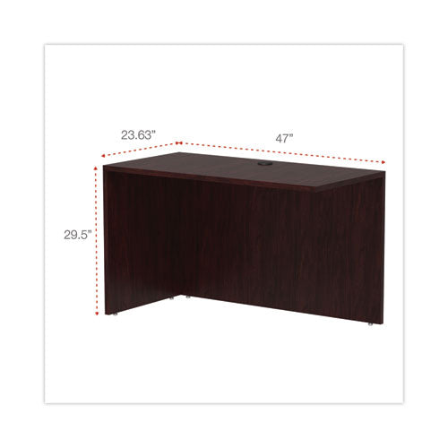 Image of Alera® Alera Valencia Series Reversible Return/Bridge Shell, 47.25w x 23.63d x 29.5h, Mahogany