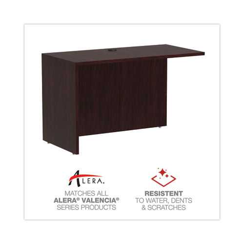 Image of Alera® Alera Valencia Series Reversible Return/Bridge Shell, 47.25w x 23.63d x 29.5h, Mahogany
