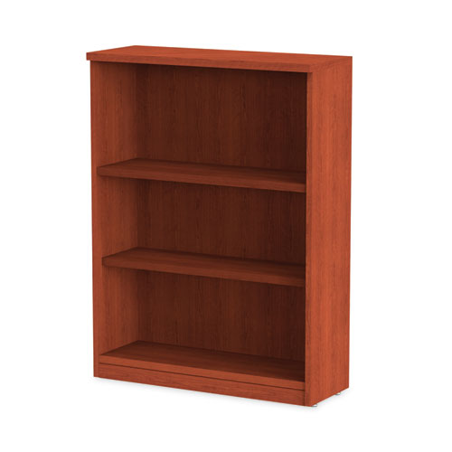 Image of Alera® Alera Valencia Series Bookcase, Three-Shelf, 31.75w x 14d x 39.38h, Med Cherry