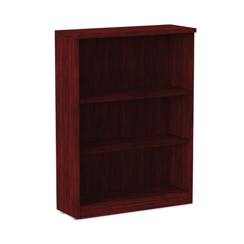 Image of Alera® Alera Valencia Series Bookcase, Three-Shelf, 31.75w x 14d x 39.38h, Mahogany