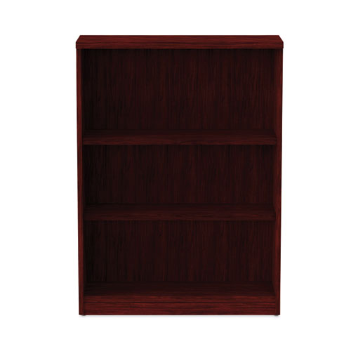 Image of Alera® Alera Valencia Series Bookcase, Three-Shelf, 31.75w x 14d x 39.38h, Mahogany