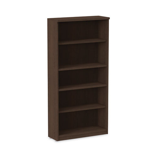Image of Alera® Alera Valencia Series Bookcase, Five-Shelf, 31.75w x 14d x 64.75h, Espresso
