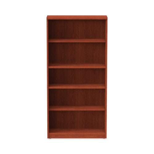 Image of Alera® Alera Valencia Series Bookcase, Five-Shelf, 31.75w x 14d x 64.75h, Medium Cherry