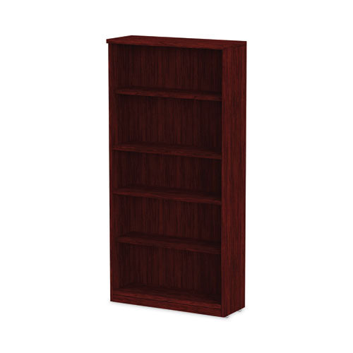 Image of Alera® Alera Valencia Series Bookcase, Five-Shelf, 31.75w x 14d x 64.75h, Mahogany
