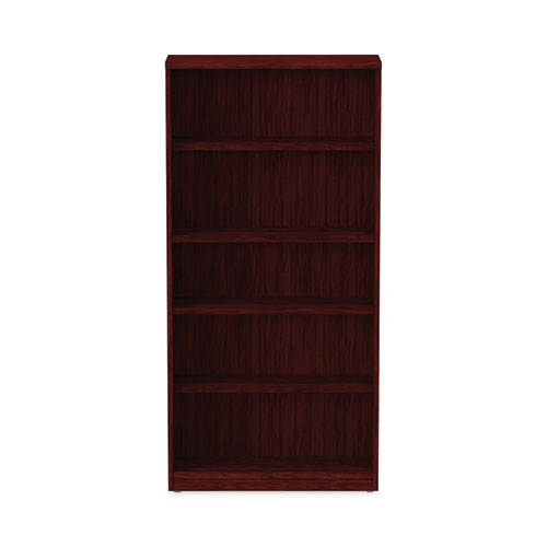 Image of Alera® Alera Valencia Series Bookcase, Five-Shelf, 31.75w x 14d x 64.75h, Mahogany
