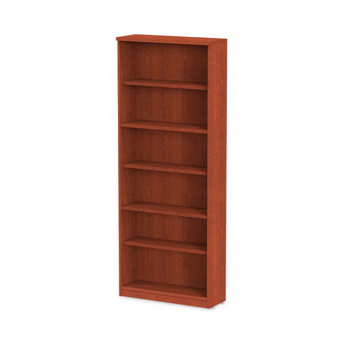 Image of Alera® Alera Valencia Series Bookcase, Six-Shelf, 31.75w x 14d x 80.25h, Medium Cherry