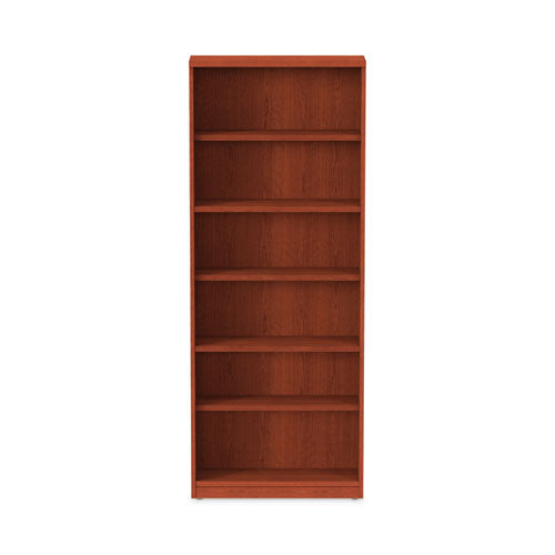 Image of Alera® Alera Valencia Series Bookcase, Six-Shelf, 31.75w x 14d x 80.25h, Medium Cherry