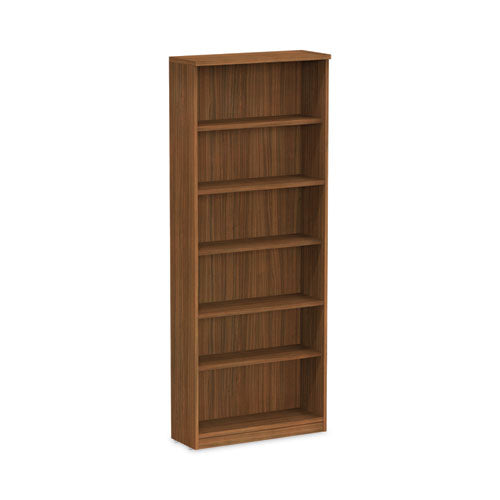 Image of Alera® Alera Valencia Series Bookcase, Six-Shelf, 31.75w x 14d x 80.25h, Modern Walnut