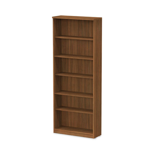 Image of Alera® Alera Valencia Series Bookcase, Six-Shelf, 31.75w x 14d x 80.25h, Modern Walnut