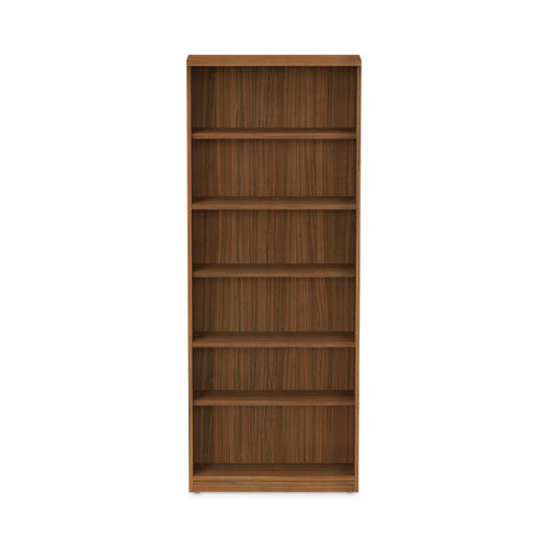 Image of Alera® Alera Valencia Series Bookcase, Six-Shelf, 31.75w x 14d x 80.25h, Modern Walnut