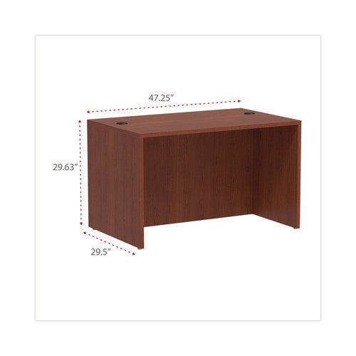 Image of Alera® Alera Valencia Series Straight Front Desk Shell, 47.25" X 29.5" X 29.63", Medium Cherry