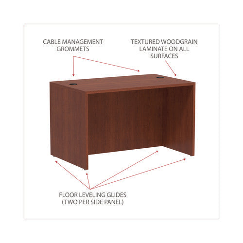 Image of Alera® Alera Valencia Series Straight Front Desk Shell, 47.25" X 29.5" X 29.63", Medium Cherry