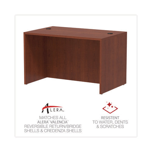 Image of Alera® Alera Valencia Series Straight Front Desk Shell, 47.25" X 29.5" X 29.63", Medium Cherry