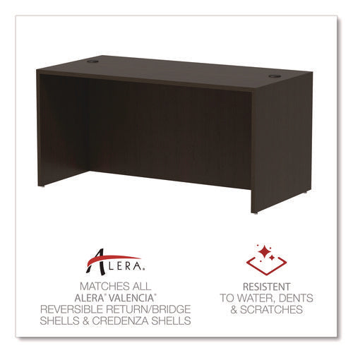 Image of Alera® Alera Valencia Series Straight Front Desk Shell, 59.13" X 29.5" X 29.63", Espresso