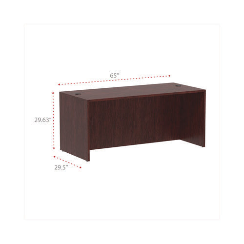 Image of Alera® Alera Valencia Series Straight Front Desk Shell, 65" X 29.5" X 29.63", Mahogany