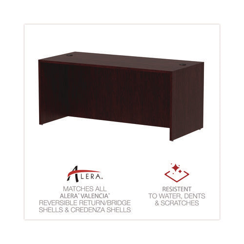 Image of Alera® Alera Valencia Series Straight Front Desk Shell, 65" X 29.5" X 29.63", Mahogany