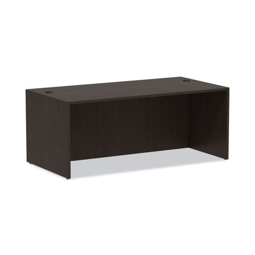 Image of Alera® Alera Valencia Series Straight Front Desk Shell, 71" X 35.5" X 29.63", Espresso