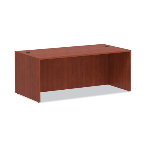 Image of Alera® Alera Valencia Series Straight Front Desk Shell, 71" X 35.5" X 29.63", Medium Cherry