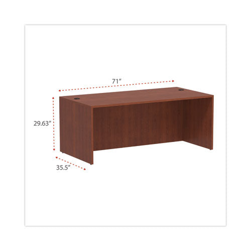 Image of Alera® Alera Valencia Series Straight Front Desk Shell, 71" X 35.5" X 29.63", Medium Cherry