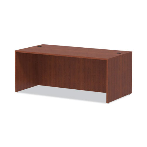 Image of Alera® Alera Valencia Series Straight Front Desk Shell, 71" X 35.5" X 29.63", Medium Cherry
