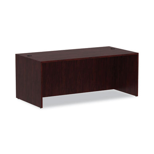 Image of Alera® Alera Valencia Series Straight Front Desk Shell, 71" X 35.5" X 29.63", Mahogany