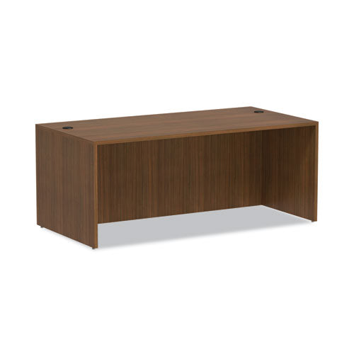 Image of Alera® Alera Valencia Series Straight Front Desk Shell, 71" X 35.5" X 29.63", Modern Walnut