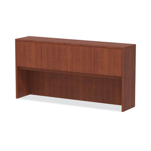 Image of Alera® Alera Valencia Series Hutch with Doors, 4 Compartments, 70.63w x 15d x 35.38h, Medium Cherry