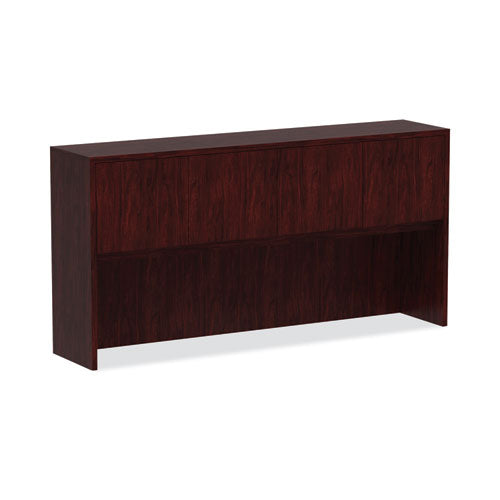 Image of Alera® Alera Valencia Series Hutch with Doors, 4 Compartments, 70.63w x 15d x 35.38h, Mahogany