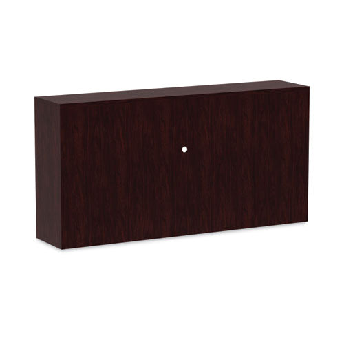 Image of Alera® Alera Valencia Series Hutch with Doors, 4 Compartments, 70.63w x 15d x 35.38h, Mahogany