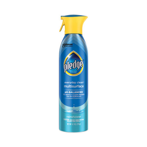Image of Pledge® Multi-Surface Everyday, Rainshower, 9.7 Oz Aerosol Spray, 6/carton