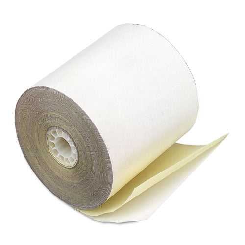 Image of Iconex Impact Printing Carbonless Paper Rolls, 2.25" X 70 Ft, White/canary, 50/carton