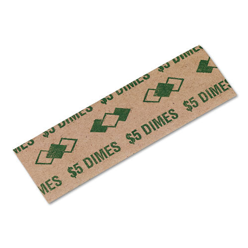 Image of Iconex Tubular Coin Wrappers, Dimes, $5, Pop-Open Wrappers, 1000/pack