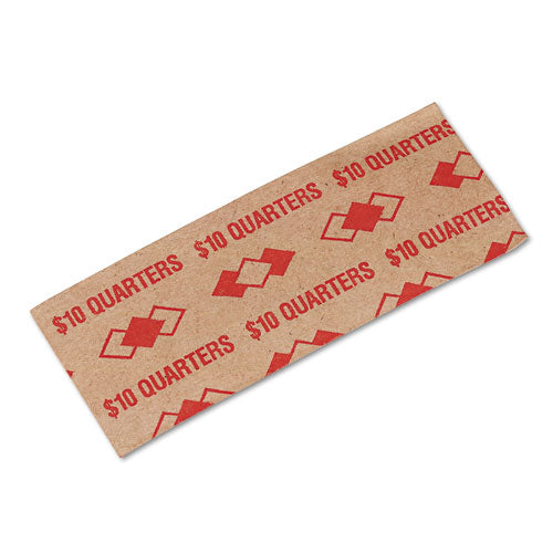 Image of Iconex Tubular Coin Wrappers, Quarters, $10, Pop-Open Wrappers, 1000/pack
