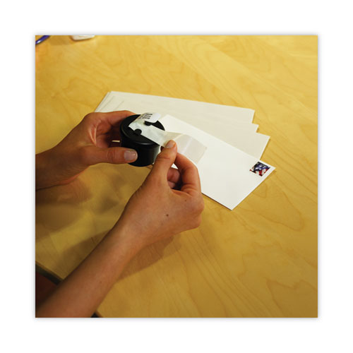 Image of LEE Ultimate Stamp Dispenser, One 100 Count Roll, Black, Plastic, 2" Diameter x 1.69"h