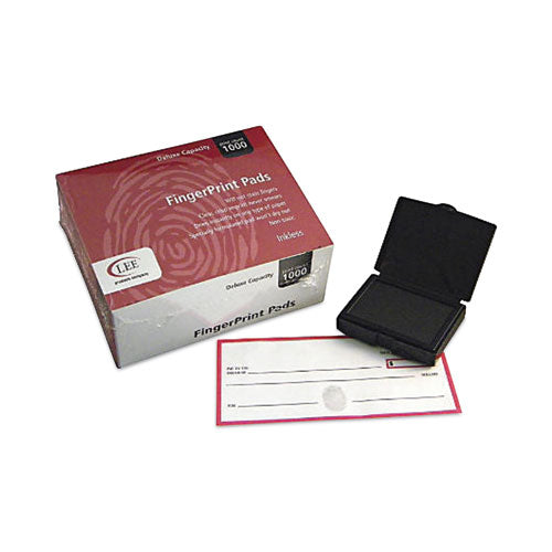 Image of LEE Inkless Fingerprint Pad, 2.25" x 175", Black, 12/Pack