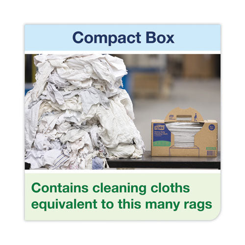 Image of Tork® Industrial Cleaning Cloths, 1-Ply, 16.34 x 14, Gray, 210 Wipes/Box