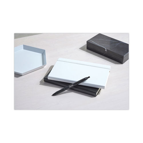 Image of Sharpie® S-Gel S-Gel Premium Metal Barrel Gel Pen, Retractable, Medium 0.7 mm, Black Ink, Black Barrel, Dozen