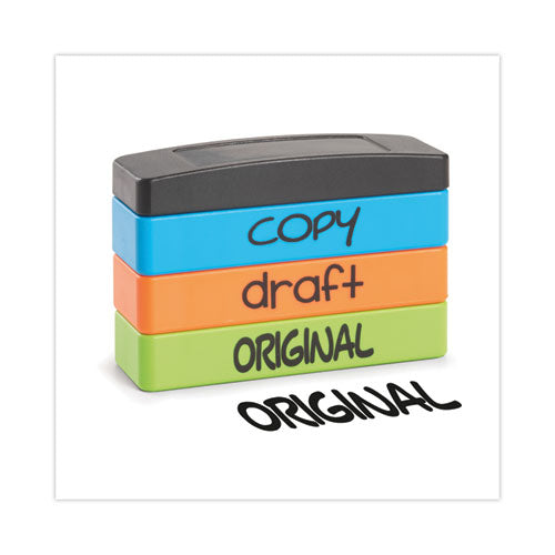 Image of Trodat® Interlocking Stack Stamp, Copy, Draft, Original, 1.81" X 0.63", Assorted Fluorescent Ink