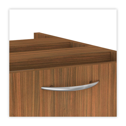 Image of Alera® Alera Valencia Series Hanging Pedestal File, Left/Right, 2-Drawer: Box/File, Legal/Letter, Modern Walnut,15.63 x 20.5 x 19.25