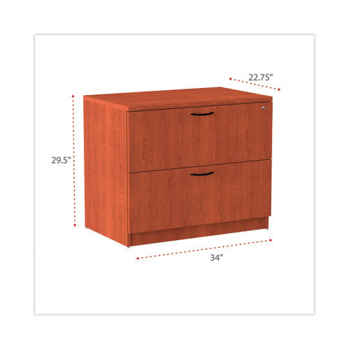 Image of Alera® Alera Valencia Series Lateral File, 2 Legal/letter-Size File Drawers, Medium Cherry, 34" X 22.75" X 29.5"