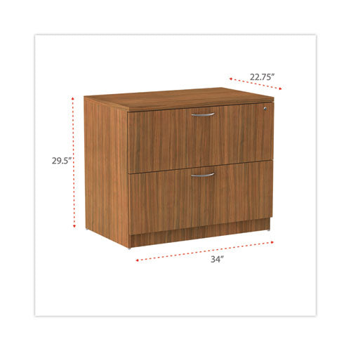 Image of Alera® Alera Valencia Series Lateral File, 2 Legal/letter-Size File Drawers, Modern Walnut, 34" X 22.75" X 29.5"