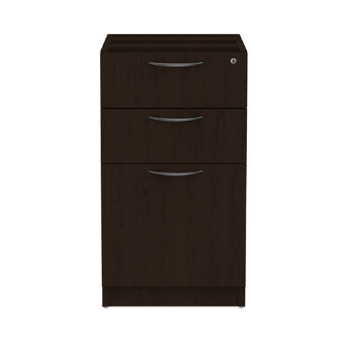Image of Alera® Alera Valencia Series Full Pedestal File, Left/right, 3-Drawers: Box/box/file, Legal/letter, Espresso, 15.63" X 20.5" X 28.5"